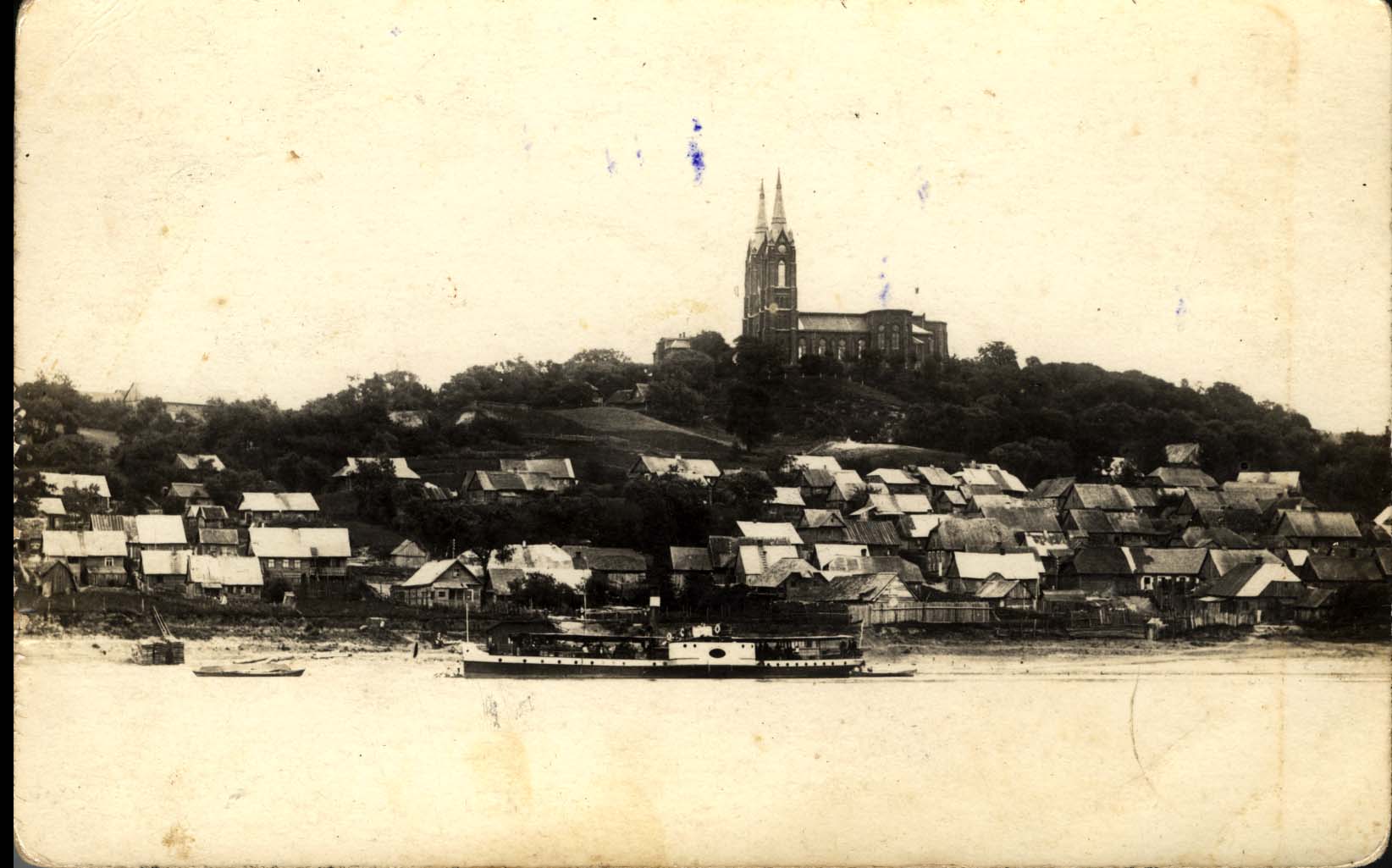 View of the town and the river